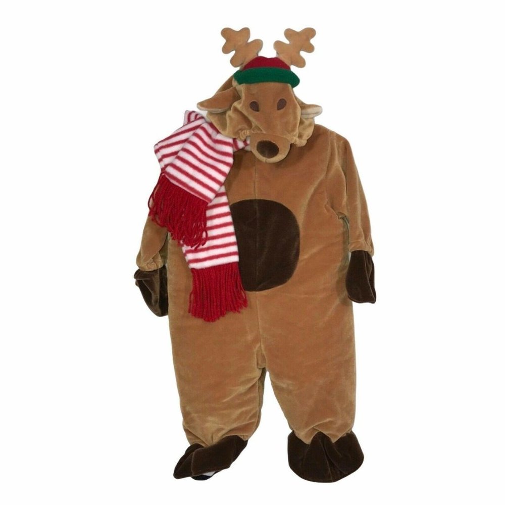 Miniwear Classics Thick Hooded Hoodie Reindeer Christmas Halloween Costume 6-9 M